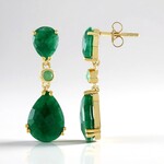 Orecchini in argento con Berillo color smeraldo