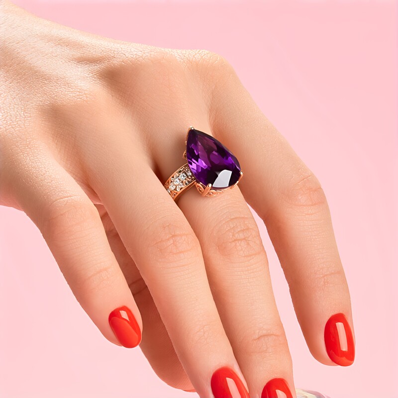 Amethyst-Silberring (Gems en Vogue)