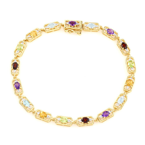 Zilveren armband met Zambia-amethisten