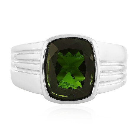 Anello in argento con Diopside Russo