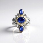 Anello in argento con Cianite del Nepal (Dallas Prince Designs)