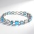 Bracciale in argento con Topazio Blu Svizzero