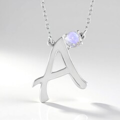 Collana in argento con Pietra di Luna Arcobaleno