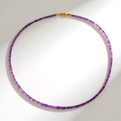 Collana in oro con Zaffiro Ceylon Porpora (non riscaldato)