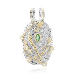 Pendentif en argent et Tsavorite de Tanzanie