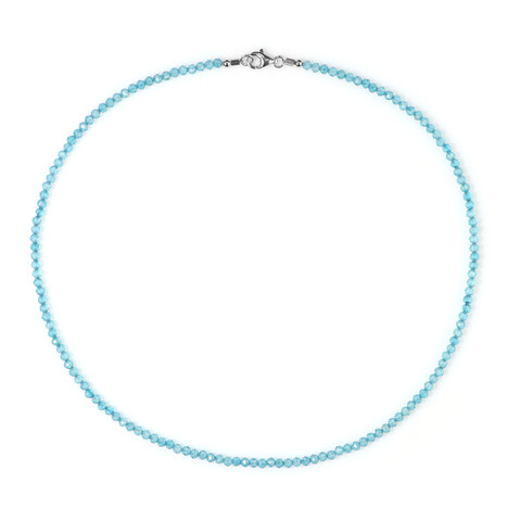 Himmelblauer Topas-Silberhalskette
