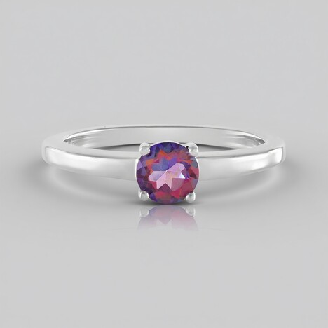 Anello in argento con Topazio Mistico Porpora