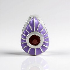 Ciondolo in argento con Granato Mozambico