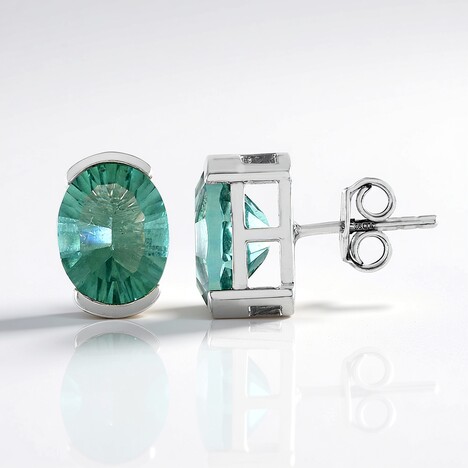 Orecchini in argento con Fluorite Verde
