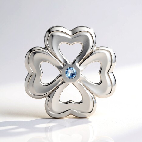 Charm in argento con Topazio Blu Svizzero (Annette)