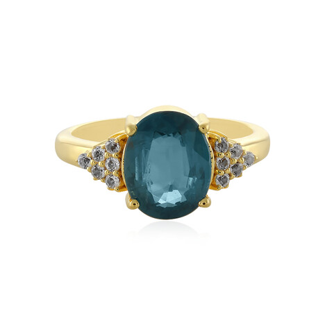 Teal Kyanite Silver Ring