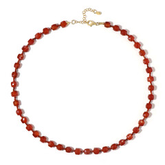 Roter Onyx-Silberhalskette