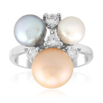 Anillo en plata con Perla durazno Freshwater (TPC)