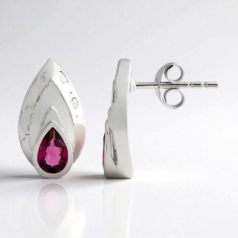 Orecchini in argento con Granato Roshoite (Pallanova)