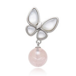 Colgante en plata con Cuarzo rosa