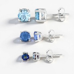 Orecchini in argento con Topazio Blu Cielo
