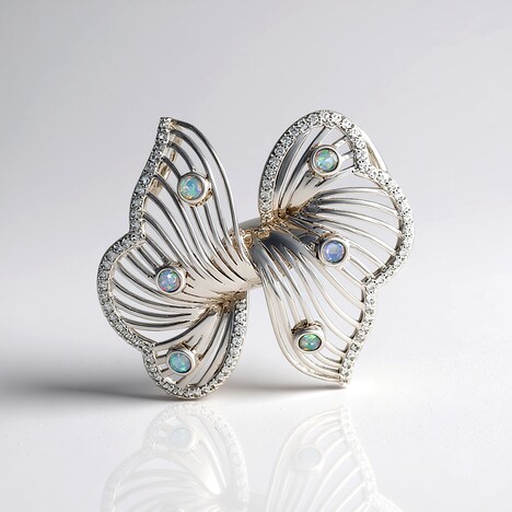 Ciondolo in argento con Opale di Welo (MONOSONO COLLECTION)