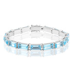 Bracelet en argent et Topaze bleu ciel