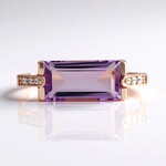 Anello in argento con Ametista Rose de France