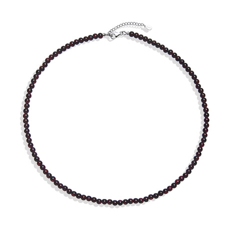 Zilveren halsketting met granaten