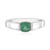 Anillo en plata con Apatita verde
