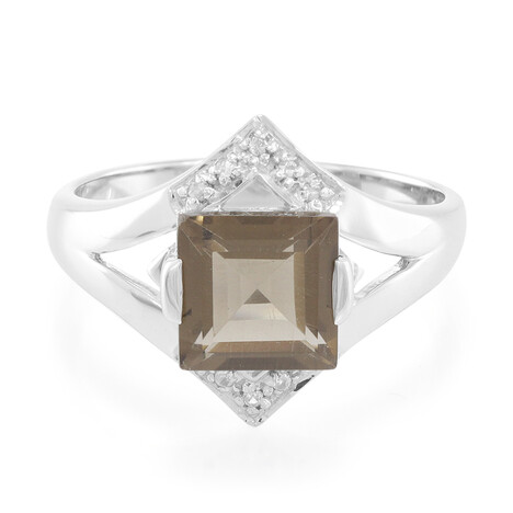 Rauchquarz-Silberring