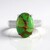 Anello in argento con Turchese Kingman Mohave Verde
