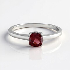 Anello in argento con Granato Mozambico