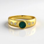 Anello in argento con Grandidierite