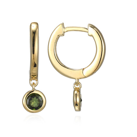 Boucles d'oreilles en argent et Tourmaline verte