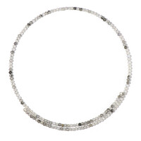 Collana rigida in acciaio con Zircone (Riya)