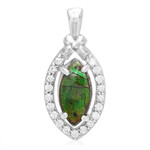 Ammolite Silver Pendant