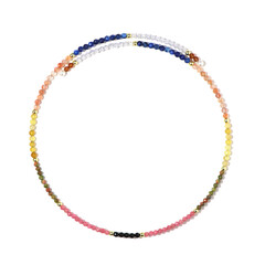 Edelstein-Stahlhalsreif (Riya)