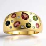 Anillo en plata con Turmalina limón de Brasil (de Melo Essence)