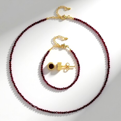 Parure in argento con Granato Mozambico