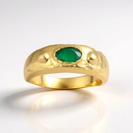 Anillo en plata con Ónix verde