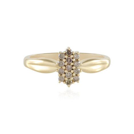 9K I2 Brown Diamond Gold Ring