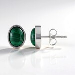 Orecchini in argento con Malachite