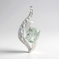 Ciondolo in argento con Ametista Verde