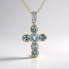 Collana in argento con Acquamarina
