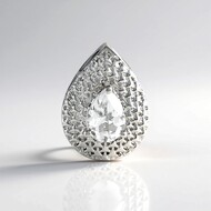 Ciondolo in argento con Topazio Bianco (MONOSONO COLLECTION)