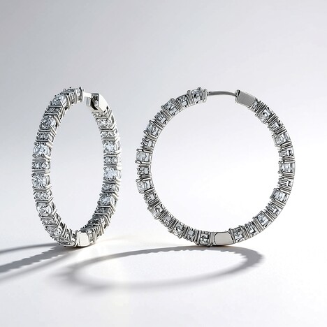 Orecchini in argento con Topazio Bianco (Adela Silber)
