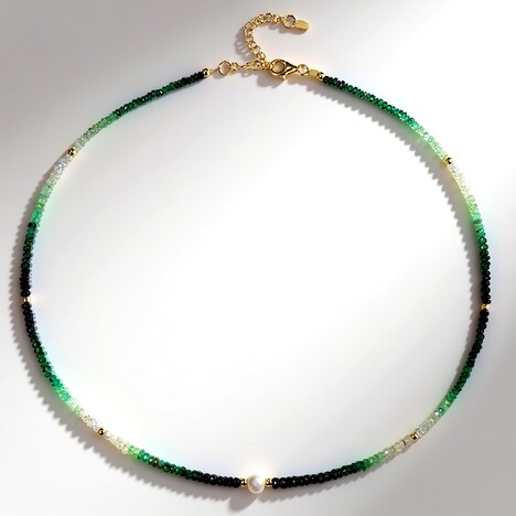 Collana in argento con Smeraldo Brasiliano (Riya)