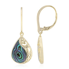 Abalone Shell Silver Earrings