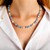 Collar en plata con Aguamarina de Brasil