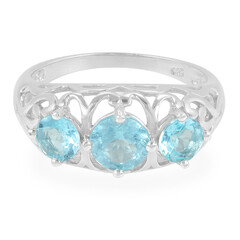 Blauer Apatit-Silberring