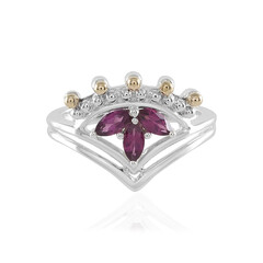 Anello in argento con Rodolite (Granulieren)