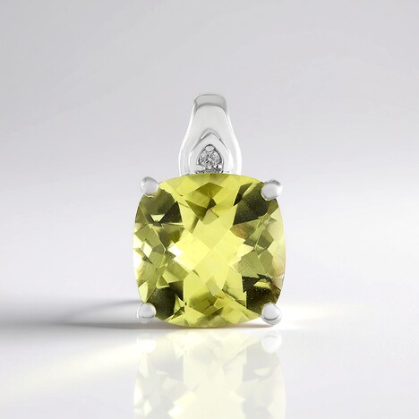 Ciondolo in argento con Quarzo Limone