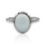 Zilveren ring met een Blauwe chalcedoon (MONOSONO COLLECTION)