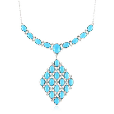 Sleeping Beauty-Türkis-Silbercollier